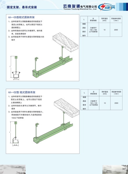 電纜橋架懸吊式安裝支架